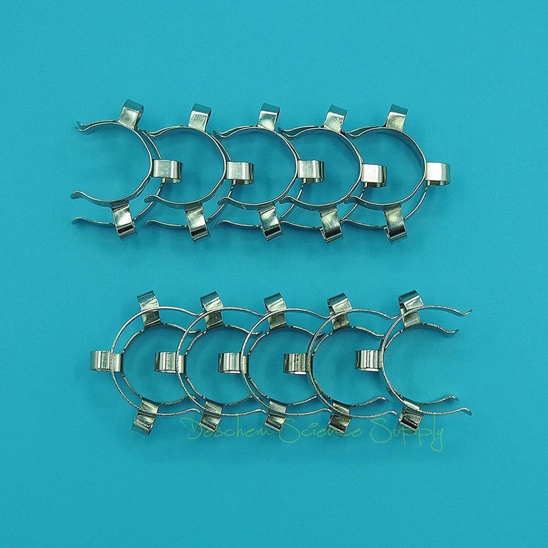 Dinglab 10PCS 14/23,14/20 Metal Clip,Keck Clamp,For 14# Glass Ground Joint - Image 1